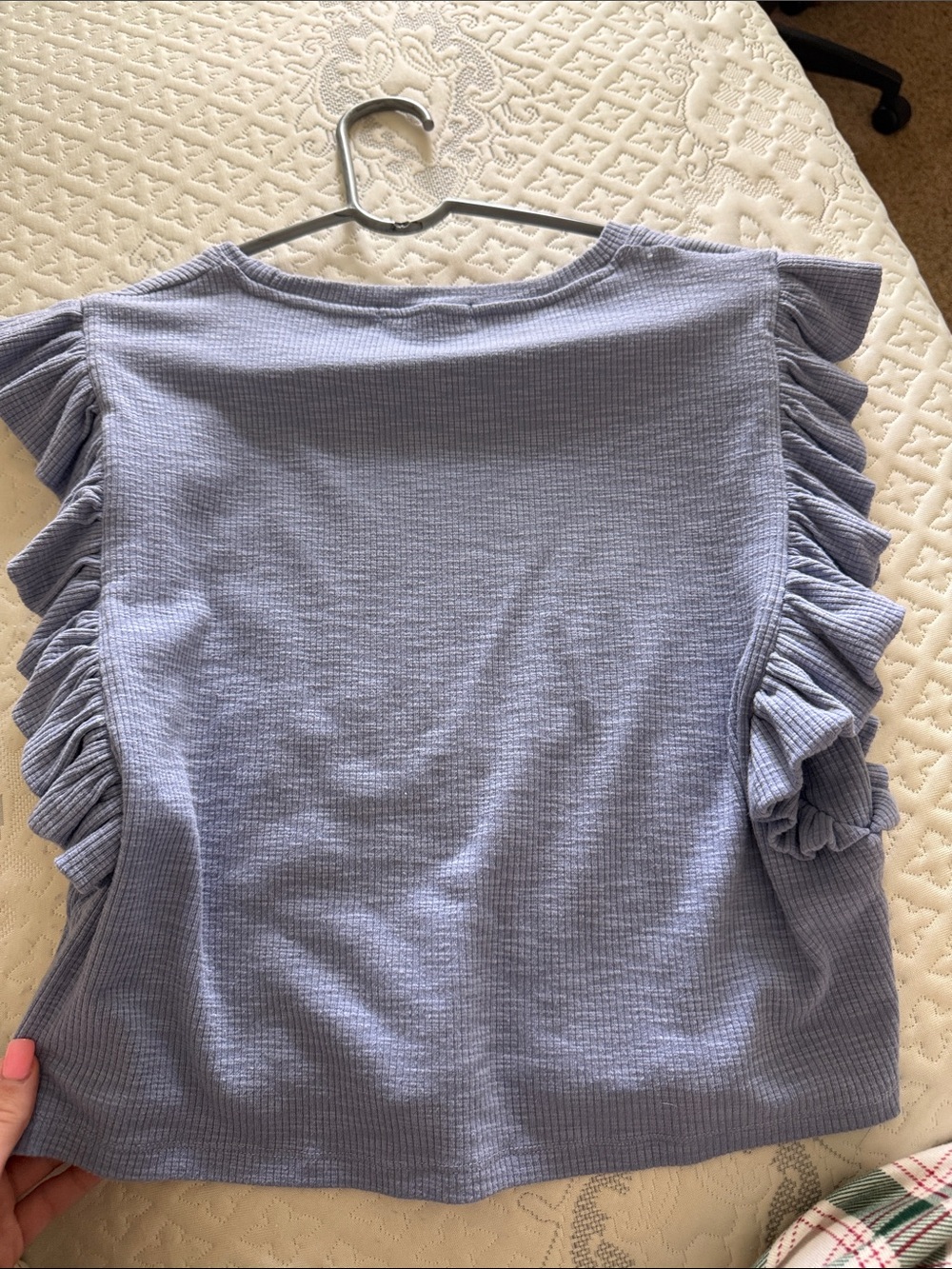 Lavender Ruffle Sleeve Tank - Picture 3 of 3